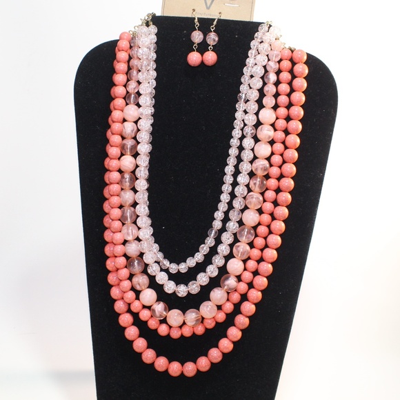 Beaded Necklace and Earring Set - Picture 2 of 2